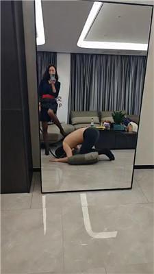 【爱秀套图】【羽薇】镜前胯下辱-黑丝高跟踩虐/坐脸JS250118-41