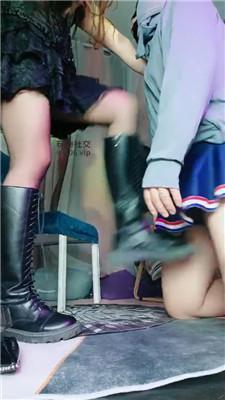 美柠圣水泡丝袜/长靴黑丝胯下羞辱 JS250118-6