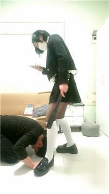 琪琪殿下皮鞋过膝白袜玩虐双视角版 JS250227-17