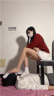 甜恬桌底视角-休闲鞋白棉袜气味辱 bf50651