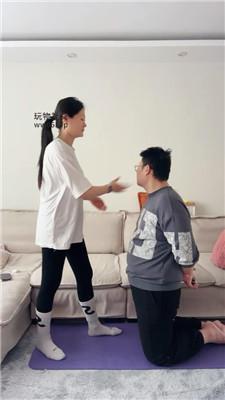 埋汰健身后原味白袜玩教练狗 JS250221-37