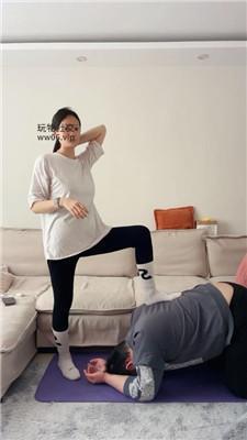 埋汰健身后原味白袜玩教练狗 JS250221-37