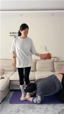 埋汰健身后原味白袜玩教练狗 JS250221-37