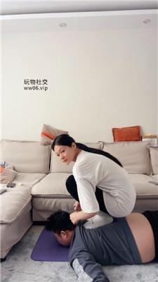 埋汰健身后原味白袜玩教练狗 JS250221-37