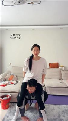 埋汰健身后原味白袜玩教练狗 JS250221-37