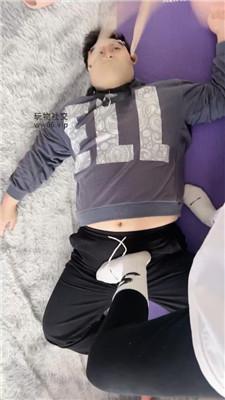 埋汰健身后原味白袜玩教练狗 JS250221-37