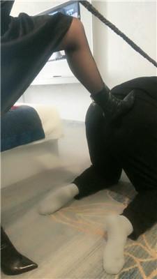 冰色圣水泡黑丝-清理脏高跟短靴 JS250302-1