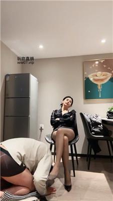 亚兮模特S-黑丝美腿诱惑废物奴 bf50914