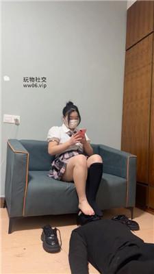 白鹭JK学生主-及膝袜皮鞋虐/抽耳光/转胯狗爬/坐脸窒息 JS250112-52
