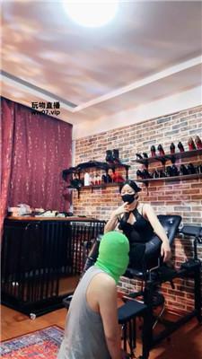 冷颜长靴白袜虐狗笼绿帽 JS250316-17