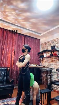 冷颜长靴白袜虐狗笼绿帽 JS250316-17