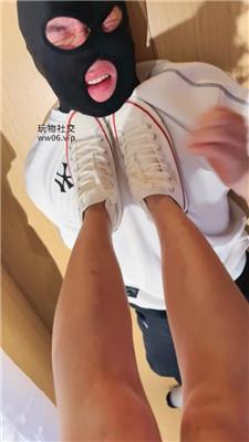 妮蔻高帮帆布鞋船袜踩虐贱奴 JS250112-6