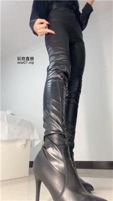 【爱秀套图】【酒鸽】皮裤皮靴250308-6