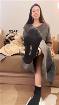 【爱秀套图】【小格】原味黑棉袜气味辱JS250307-22