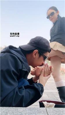 古筝少女户外-古城墙上长靴虐 JS250326-23